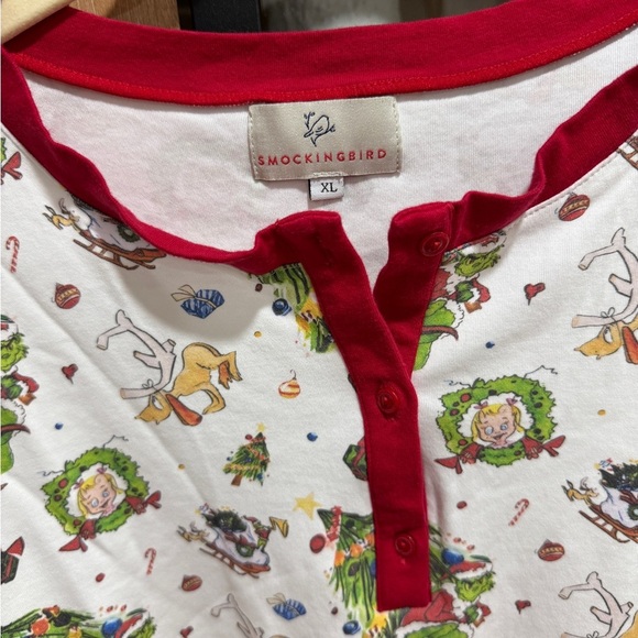 Smockingbird The Grinch pima pajamas set christmas dr. Seuss cindy lou pants - Picture 2 of 8
